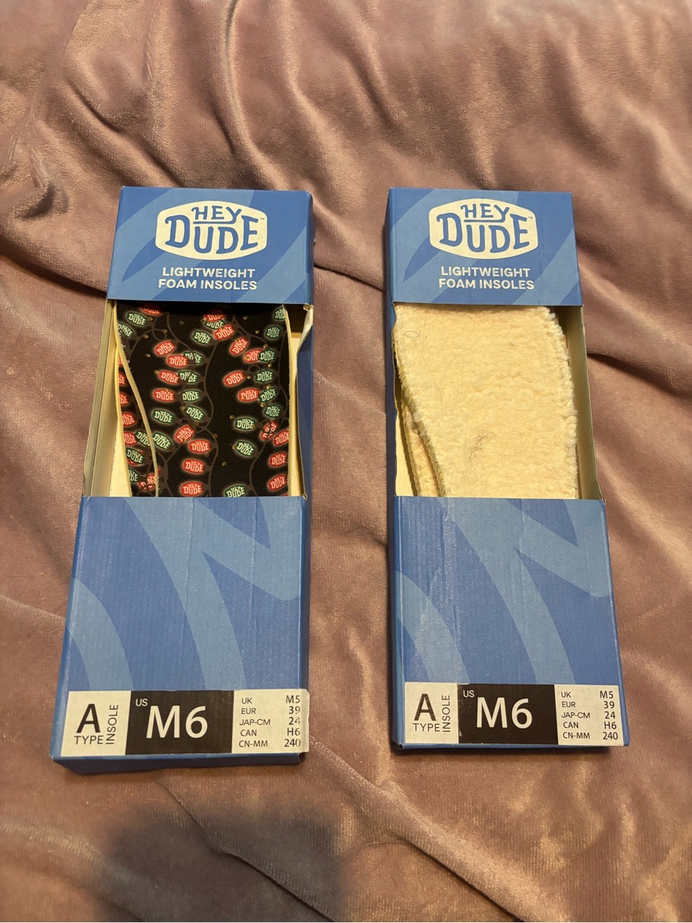 Hey Dude Men's Foam Insoles in Black Pattern & Cream